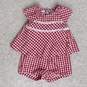 Mayoral Gingham Shirt and Shorts Outfit